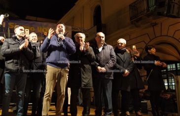 Lamezia, comizio blindato di Salvini su corso Nicotera